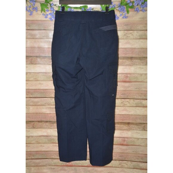 5.11 Tactical Pants Mens 32x36 Tall Navy Blue Cargo Pockets Ripstop Workwear - Picture 4 of 10